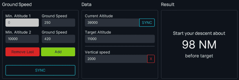 flyPad Performance TOD Calculator