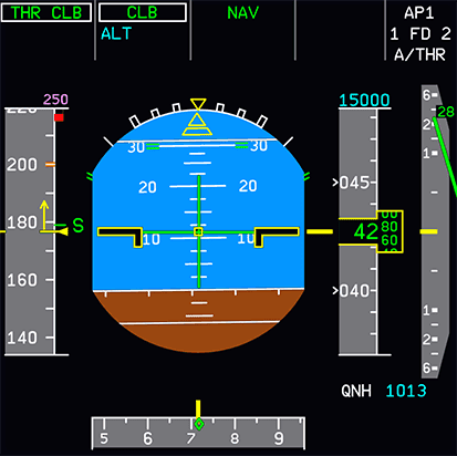 Aircraft shortly before reaching S-speed